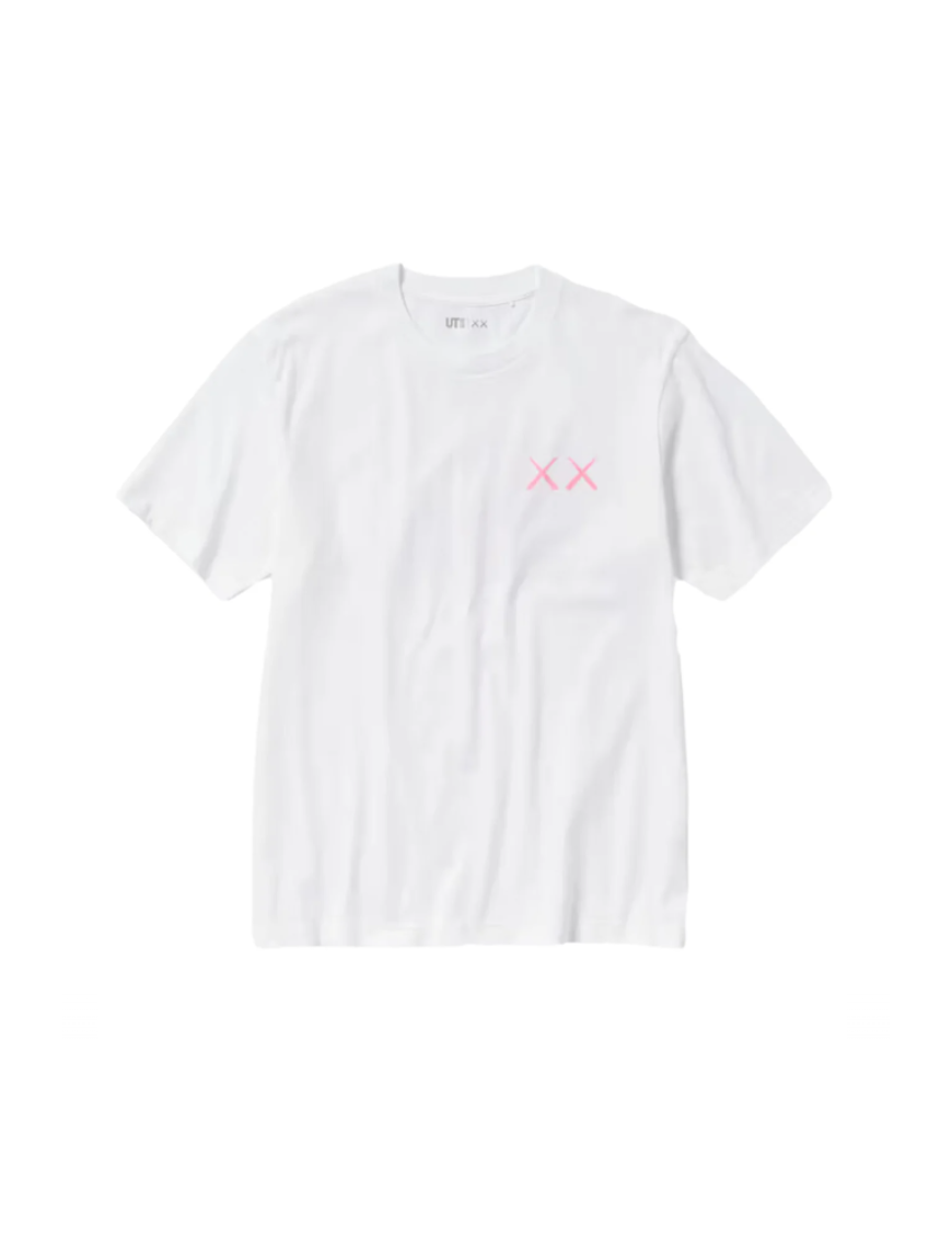 KAWS x Uniqlo UT Short Sleeve Graphic White Pink